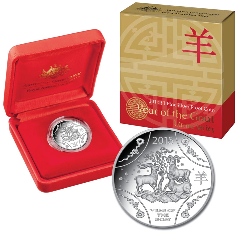$1 2015 Year of the Goat Silver Proof - Wynyard Coin Centre – M.R.
