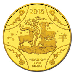 $10 2015 Year of the Goat 1/10oz Gold Proof