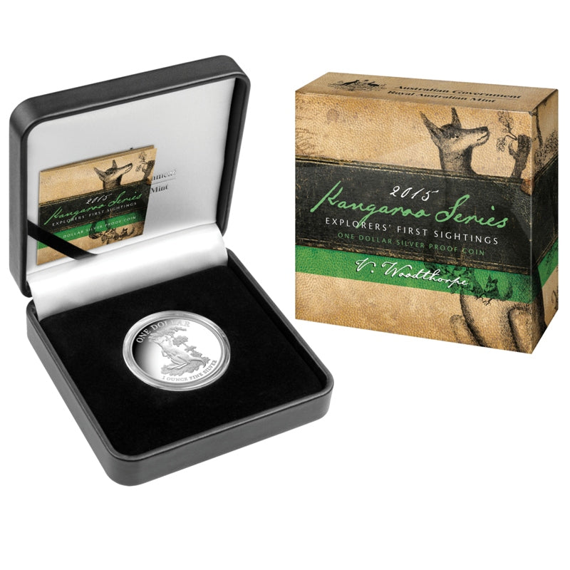$1 2015 Kangaroo 1oz 99.9% Silver Proof