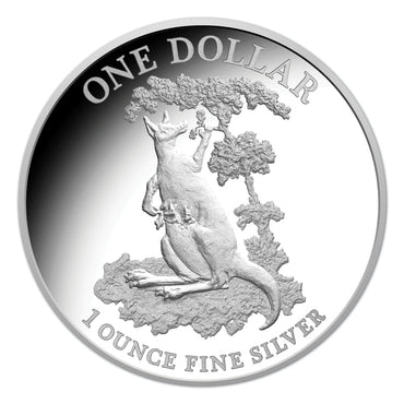 $1 2015 Kangaroo 1oz 99.9% Silver Proof