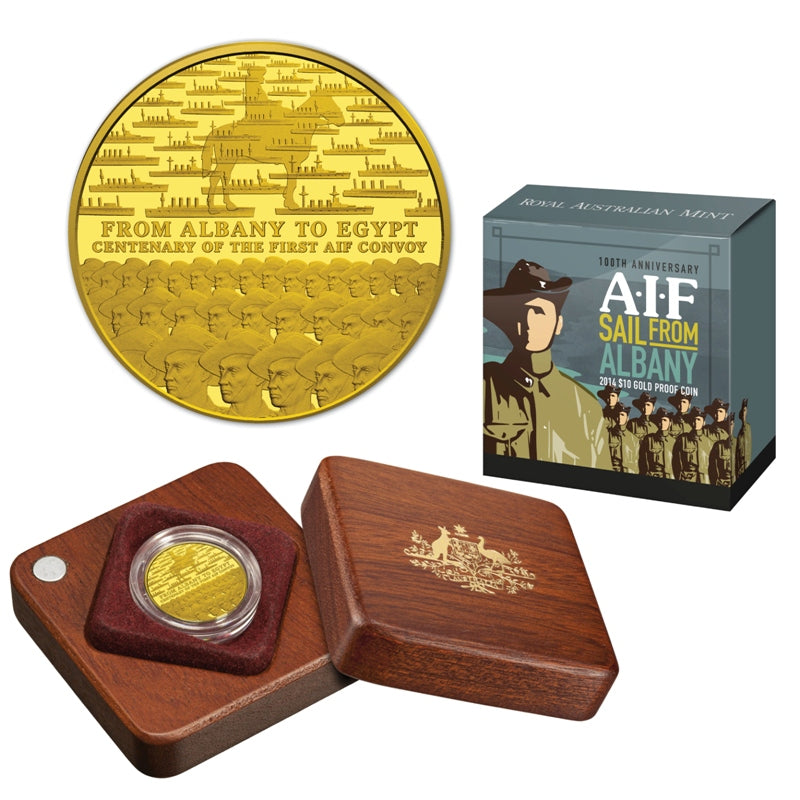 $10 2014 100th Ann. of the AIF Sail from Albany Gold Proof