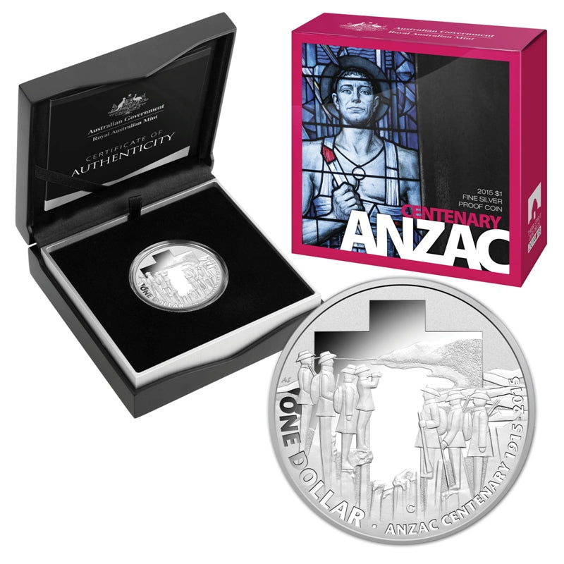 $1 2015 ANZAC Centenary Silver Proof