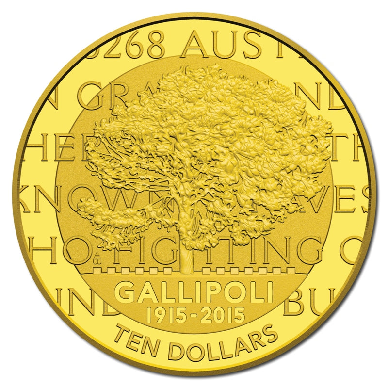 $10 2015 Centenary of the Gallipoli Landing 1/10oz Gold Proof