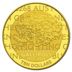 $10 2015 Centenary of the Gallipoli Landing 1/10oz Gold Proof