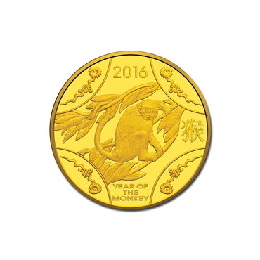 $10 2016 Year of the Monkey 1/10oz Gold Proof