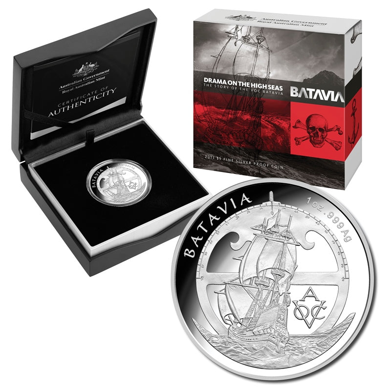 $5 2015 VOC Batavia Drama On The High Seas Silver Proof