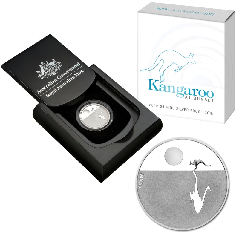 $1 2015 Sunset Kangaroo Silver Proof