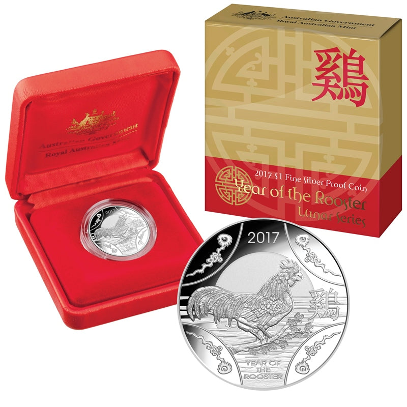 $1 2017 Year of the Rooster Silver Proof