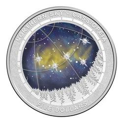 $5 2016 Northern Sky - Cassiopeia Domed Silver Proof