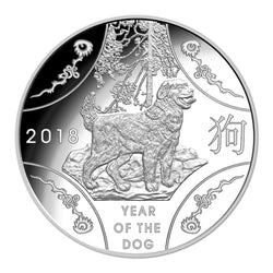 $1 2018 Year of the Dog 25mm Silver Proof