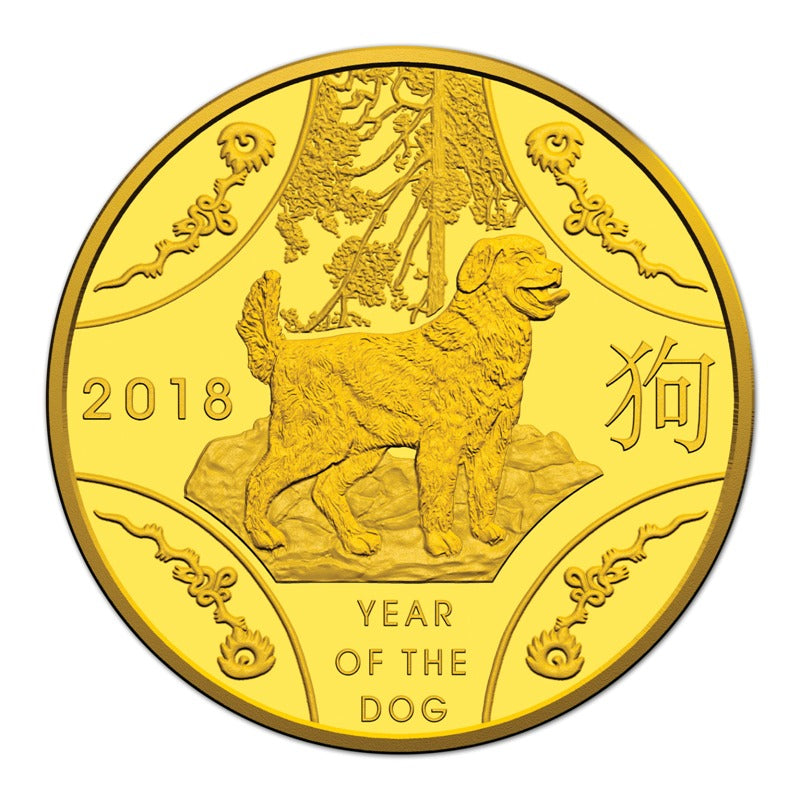 $10 2018 Year of the Dog 1/10oz Gold Proof