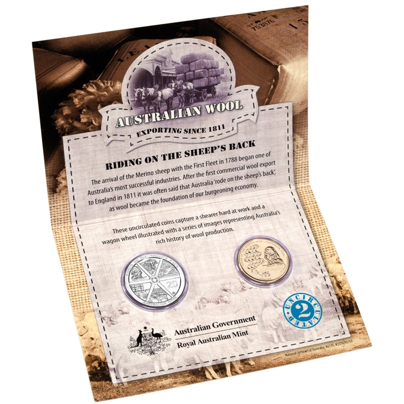 2011 2 Coin Mint Set - Australian Wool