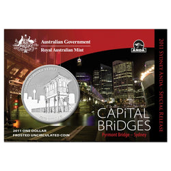 $1 2011 Capital Bridges - Pyrmont Bridge 1oz 99.9% Silver UNC