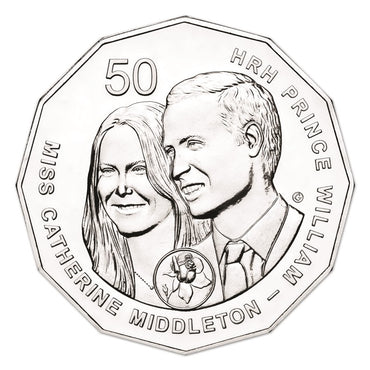 50c 2011 Royal Wedding Carded UNC