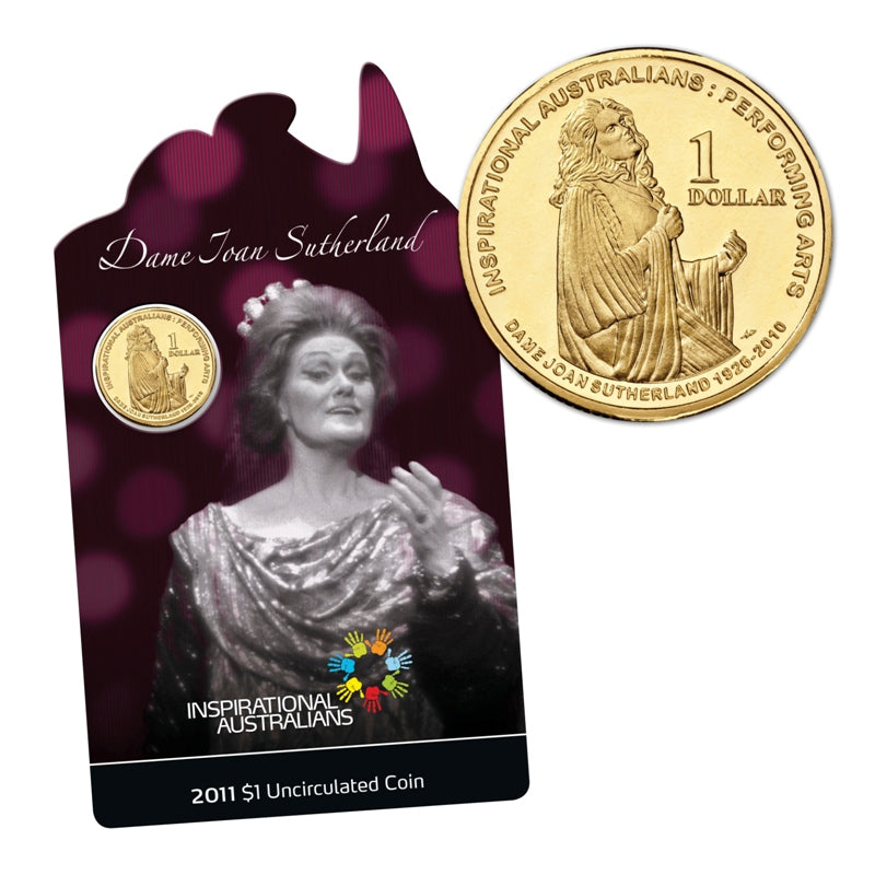 $1 2011 Inspirational Australians - Joan Sutherland Al-Bronze UNC