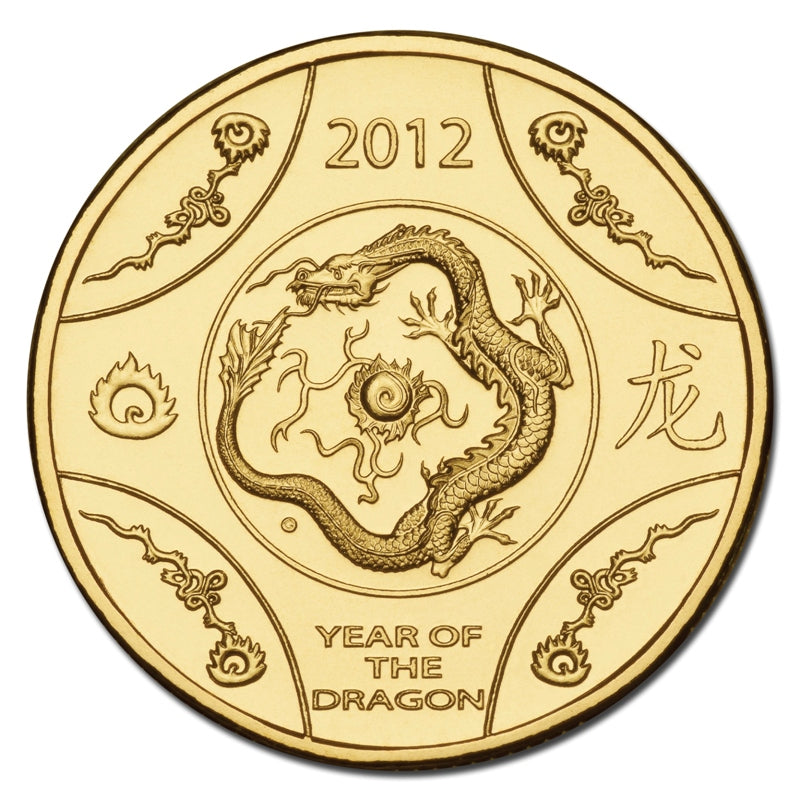 $1 2012 Year of the Dragon Al-Bronze UNC