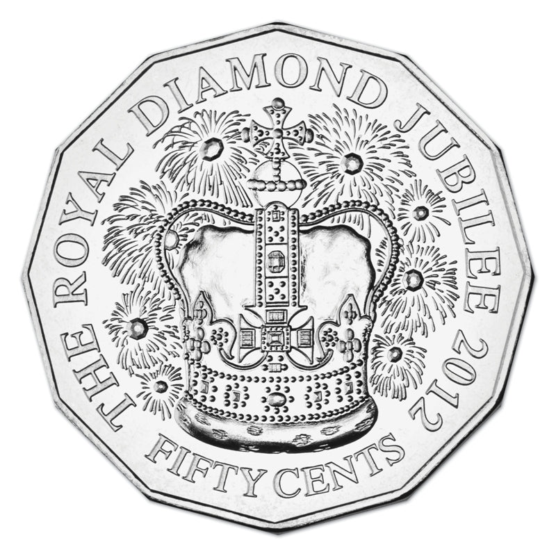 50c 2012 QEII Diamond Jubilee UNC