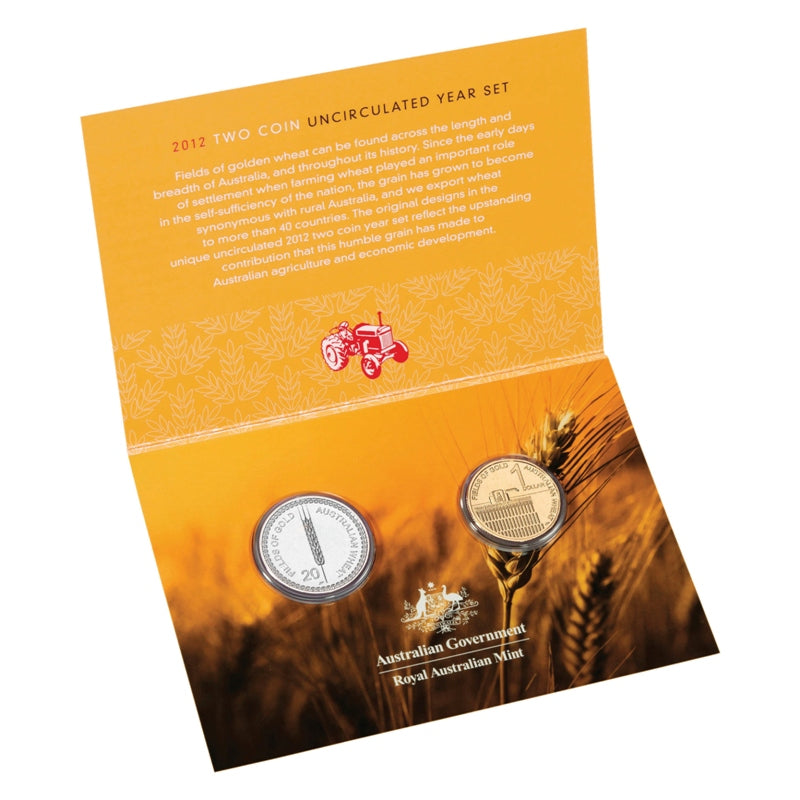 2012 2 Coin Mint Set - Australian Wheat
