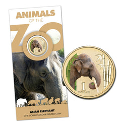 $1 2012 Zoo Animals - Asian Elephant Al-Bronze UNC