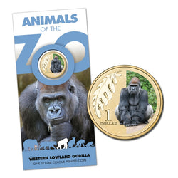 $1 2012 Zoo Animals - Western Lowland Gorilla Al-Bronze UNC