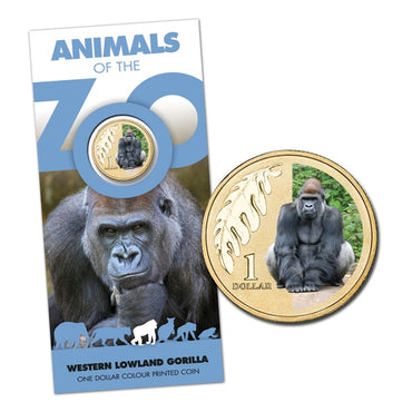 $1 2012 Zoo Animals - Western Lowland Gorilla Al-Bronze UNC