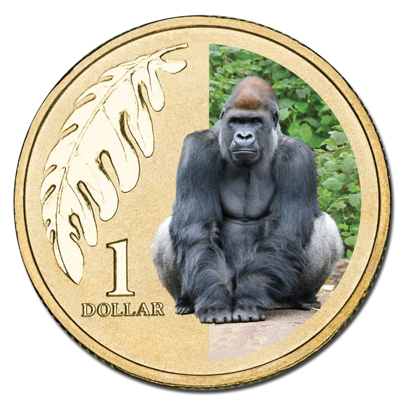 $1 2012 Zoo Animals - Western Lowland Gorilla Al-Bronze UNC