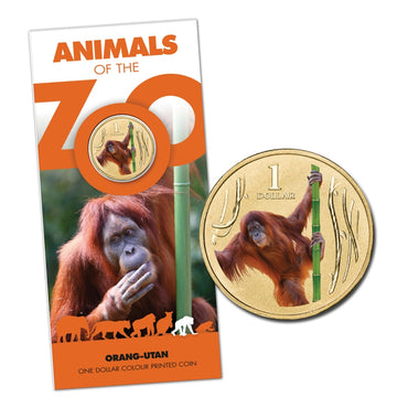 $1 2012 Zoo Animals - Orang-Utan Al-Bronze UNC