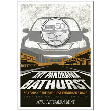50c 2013 Bathurst Endurance Race Carded UNC | 50c 2013 Bathurst Endurance Race Carded UNC reverse
