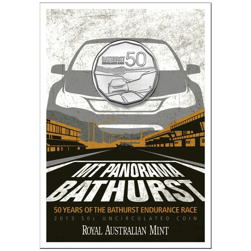 50c 2013 Bathurst Endurance Race Carded UNC - Wynyard Coin Centre