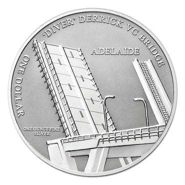 $1 2011 Capital Bridges - 'Diver' Derrick Bridge 1oz 99.9% Silver UNC