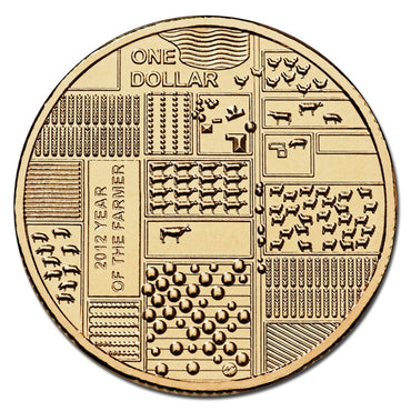 $1 2012 Year of the Farmer Al-Bronze UNC