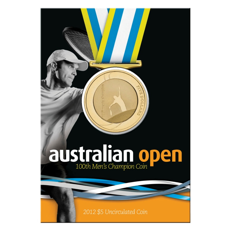 $5 2012 Australian Open Tennis 100th Men's Card Al/Bronze UNC