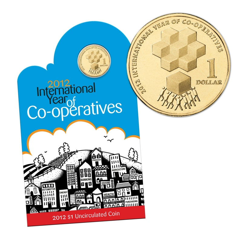 $1 2012 International Year of Co-Operatives Al-Bronze UNC
