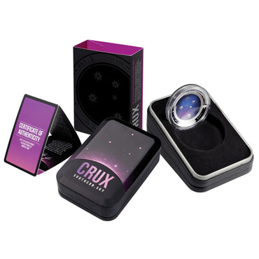 $5 2012 Southern Sky Crux Domed Shaped Coloured Silver Proof | $5 2012 Southern Sky Crux Domed Shaped reverse