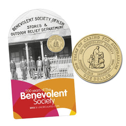 $1 2013 Benevolent Society Al-Bronze UNC