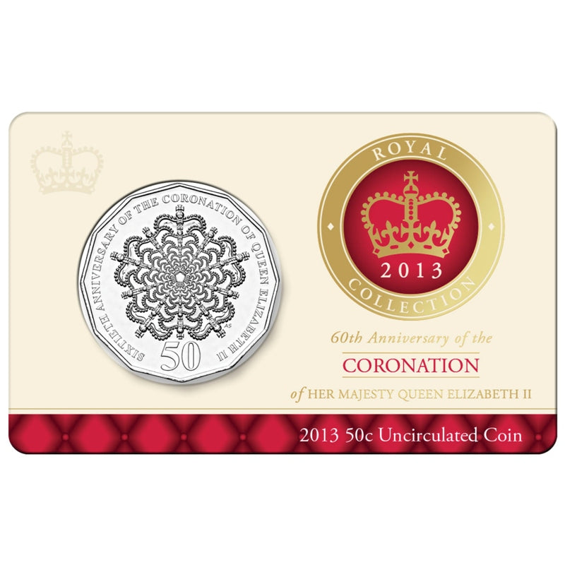 50c 2013 Coronation 60th Anniversary Carded UNC