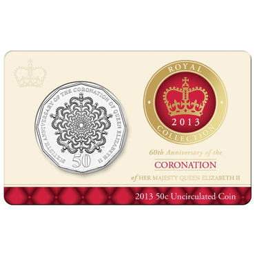 50c 2013 Coronation 60th Anniversary Carded UNC