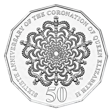 50c 2013 Coronation 60th Anniversary Carded UNC