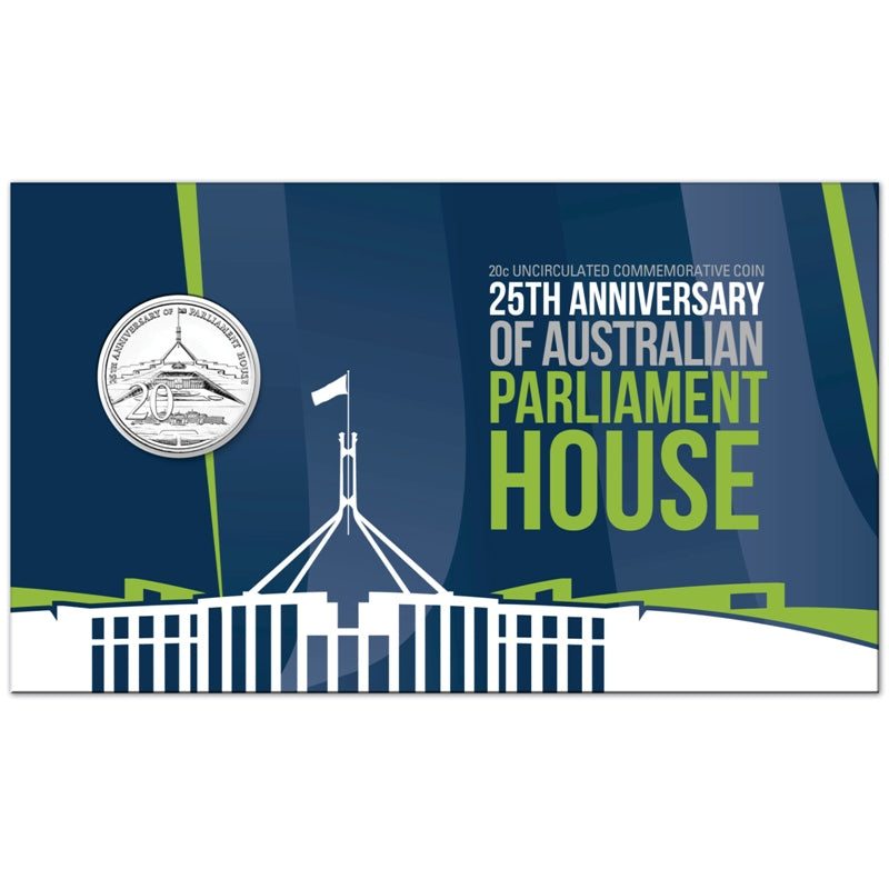 20c 2013 Parliament House 25th Carded UNC