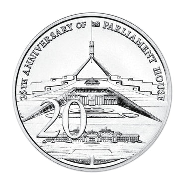 20c 2013 Parliament House 25th Carded UNC