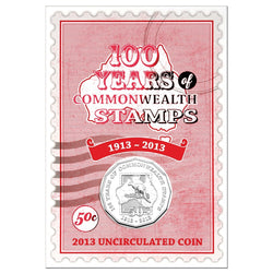 50c 2013 Stamps Centenary Carded UNC | 50c 2013 Stamps Centenary Carded UNC reverse