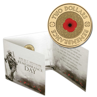 $2 2012 Remembrance Day 'C' Coloured UNC | $2 2012 Remembrance Day 'C' Coloured UNC reverse