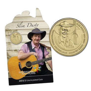 $1 2013 Inspirational Australians - Slim Dusty Al/Bronze UNC