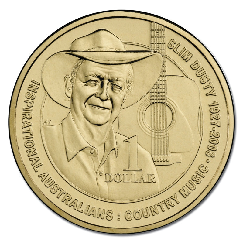 $1 2013 Inspirational Australians - Slim Dusty Al/Bronze UNC