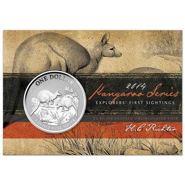 $1 2014 Kangaroo 1oz 99.9% Silver UNC