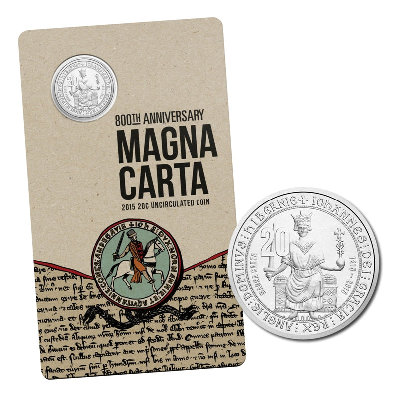 20c 2015 800th Anniversary of Magna Carta Carded UNC
