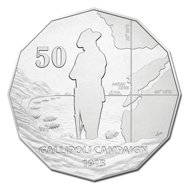 50c 2014 Australians at War - Gallipoli Campaign Carded UNC
