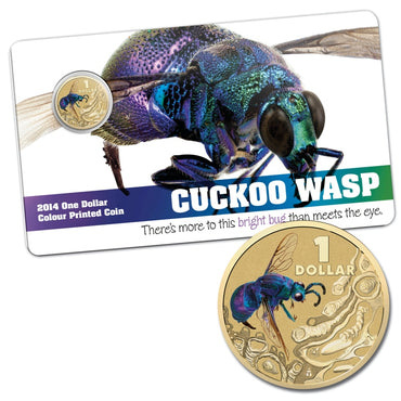 $1 2014 Bright Bugs - Cuckoo Wasp Al-Bronze UNC