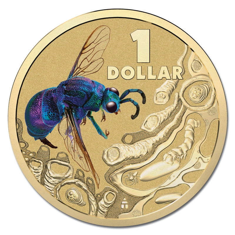 $1 2014 Bright Bugs - Cuckoo Wasp Al-Bronze UNC