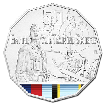 50c 2015 Australians at War - Empire Air Training Scheme UNC | 50c 2015 Australians at War - Empire Air Training Scheme card